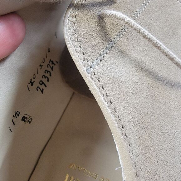 Alden 293327 Unlined Plain Toe Blucher Suede Shoes size 11.5 B Tan - Picture 13 of 14